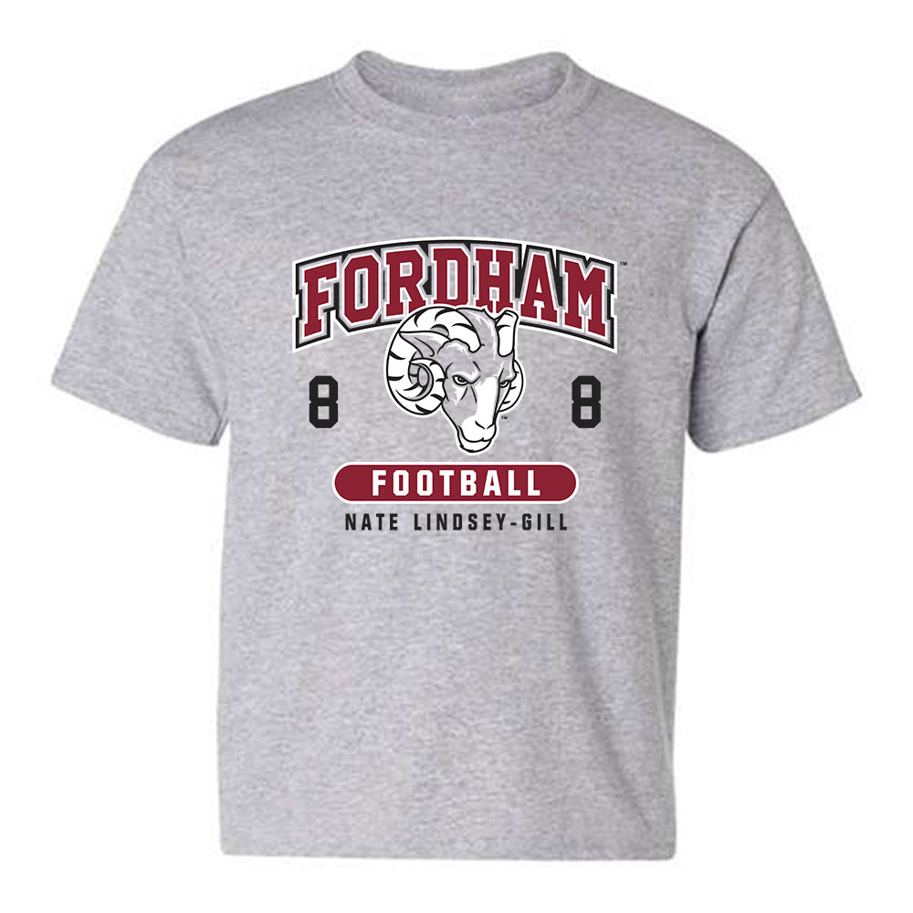 Fordham - NCAA Football : Nate Lindsey-Gill - Fashion Shersey Youth T-Shirt-0