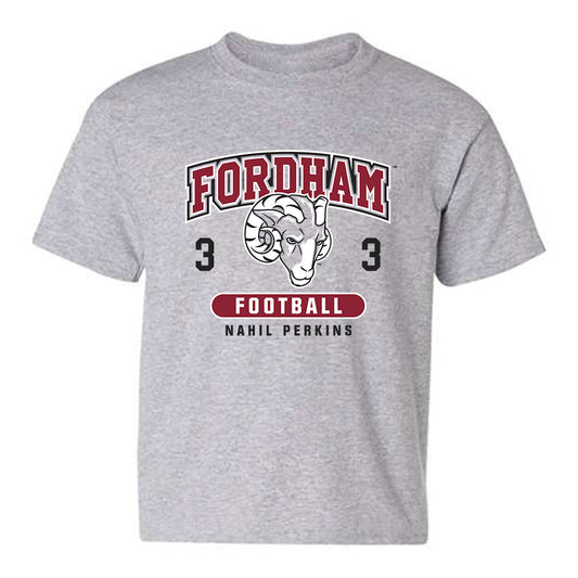 Fordham - NCAA Football : Nahil Perkins - Fashion Shersey Youth T-Shirt-0