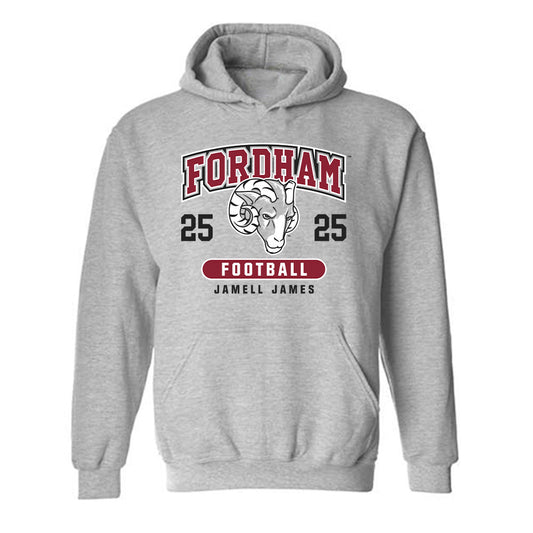Fordham - NCAA Football : Jamell James - Fashion Shersey Hooded Sweatshirt-0