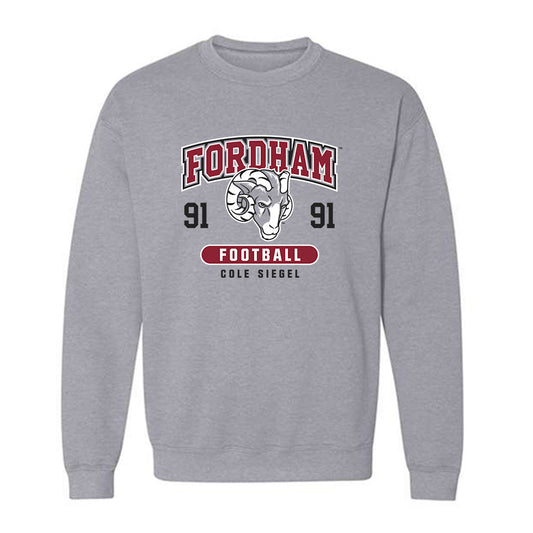 Fordham - NCAA Football : Cole Siegel - Fashion Shersey Crewneck Sweatshirt-0