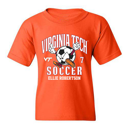 Virginia Tech - NCAA Women's Soccer : Ellie Robertson - Fashion Shersey Youth T-Shirt-0