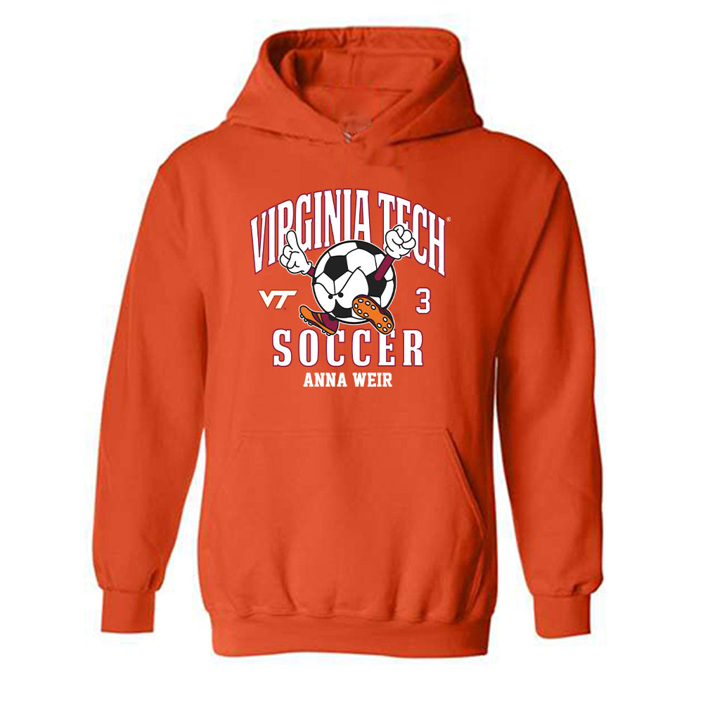Virginia Tech - NCAA Women's Soccer : Anna Weir - Fashion Shersey Hooded Sweatshirt-0