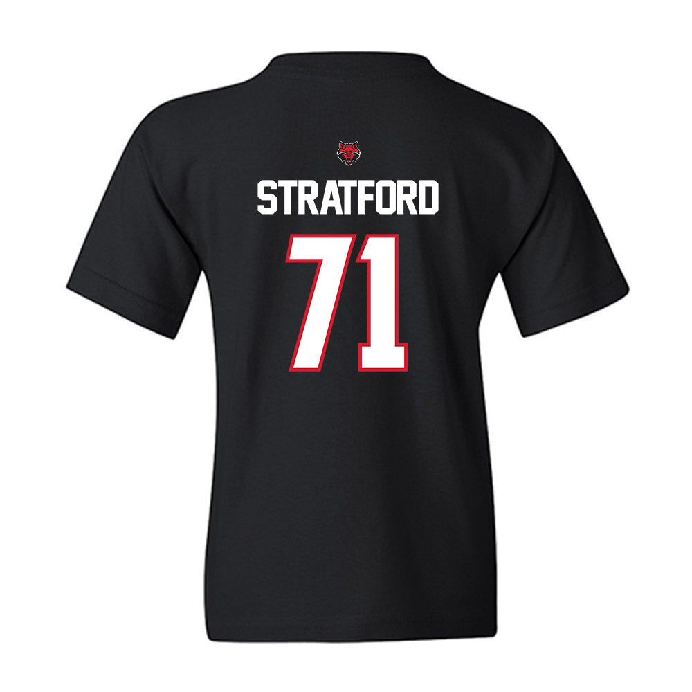 Arkansas State - NCAA Football : Chace Stratford - Youth T-Shirt-1
