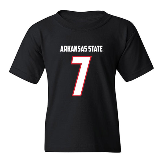 Arkansas State - NCAA Football : Courtney Patterson - Youth T-Shirt-0