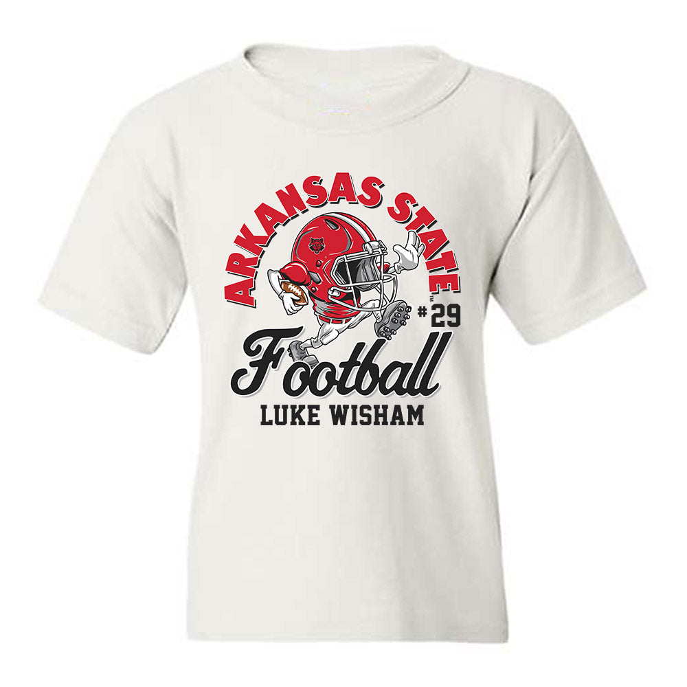 Arkansas State - NCAA Football : Luke Wisham - Youth T-Shirt-0