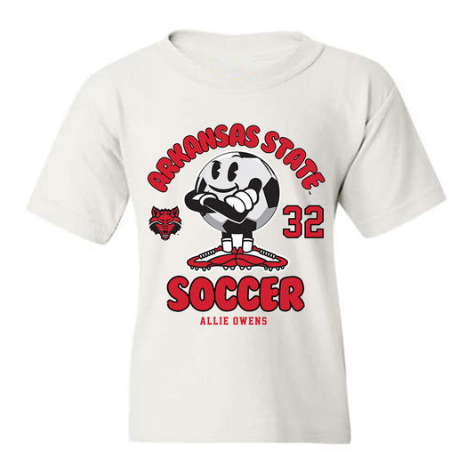 Arkansas State - NCAA Women's Soccer : allie Owens - Youth T-Shirt