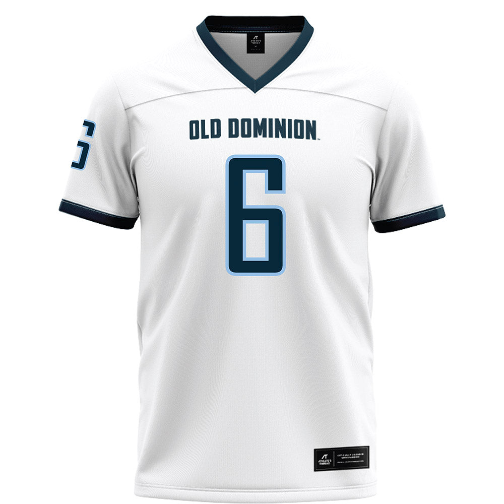Old Dominion - NCAA Football : Zion Frink - White Football Jersey-0