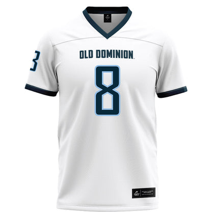 Old Dominion - NCAA Football : Denzel Lowry - White Football Jersey