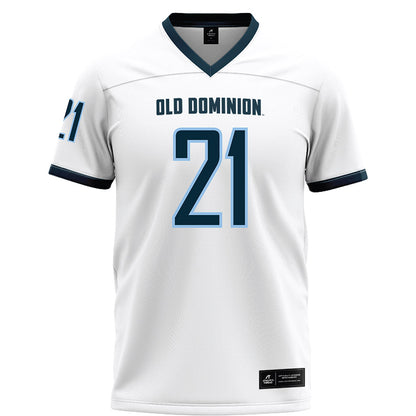 Old Dominion - NCAA Football : Zion Frink - White Football Jersey