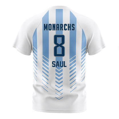 Old Dominion - NCAA Men's Soccer : Barrett Saul - White Soccer Jersey-1