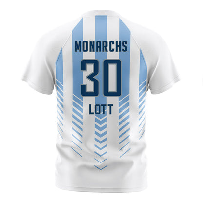 Old Dominion - NCAA Men's Soccer : Jago Lott - White Soccer Jersey-1