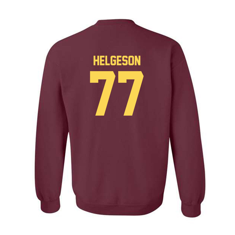 NSU - NCAA Football : Riley Helgeson - Replica Shersey Crewneck Sweatshirt-1
