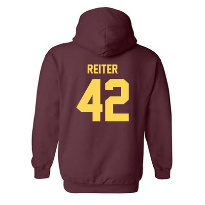 NSU - NCAA Baseball : Austin Reiter - Classic Shersey Hooded Sweatshirt-1