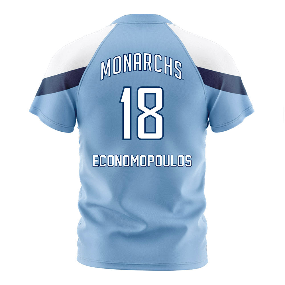 Old Dominion - NCAA Women's Soccer : Ashley Economopoulos - Light Blue Soccer Jersey-1