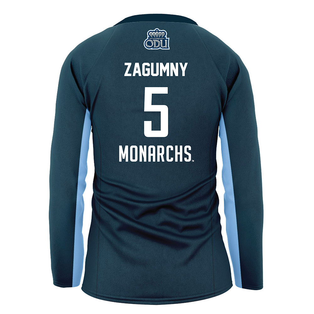 Old Dominion - NCAA Women's Volleyball : Wiktoria Zagumny - Navy Volleyball Jersey-1
