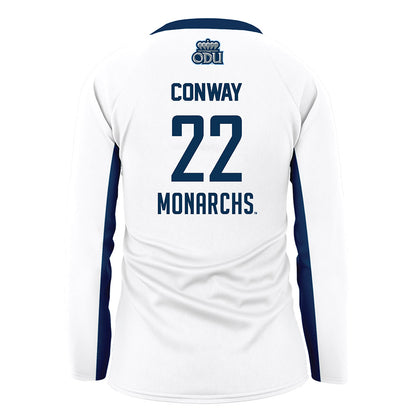 Old Dominion - NCAA Women's Volleyball : Myah Conway - White Volleyball Jersey