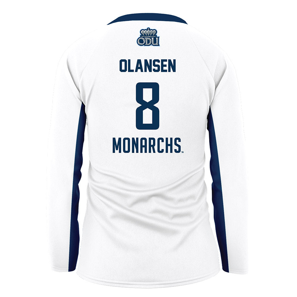 Old Dominion - NCAA Women's Volleyball : Jennifer Olansen - White Volleyball Jersey