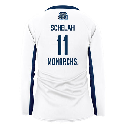 Old Dominion - NCAA Women's Volleyball : Emma Schelah - White Volleyball Jersey