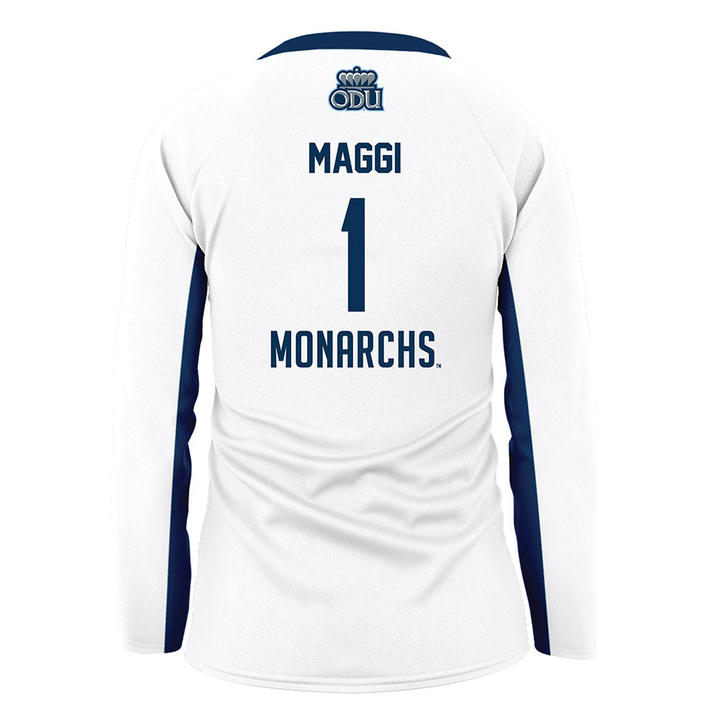 Old Dominion - NCAA Women's Volleyball : Elisa Maggi - White Volleyball Jersey-1