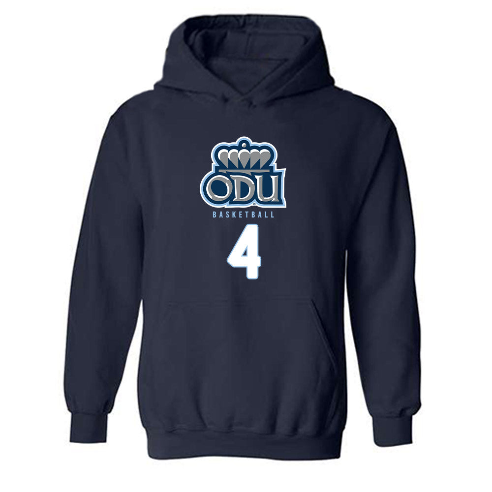 Old Dominion - NCAA Men's Basketball : Robert Davis Jr - Replica Shersey Hooded Sweatshirt