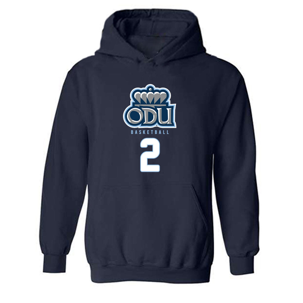 Old Dominion - NCAA Men's Basketball : Zacch Wiggins - Replica Shersey Hooded Sweatshirt-0
