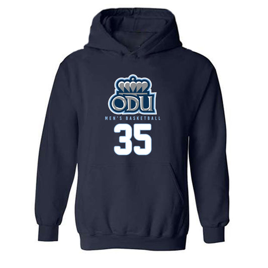 Old Dominion - NCAA Men's Basketball : Caelum Swanton-Rodger - Replica Shersey Hooded Sweatshirt