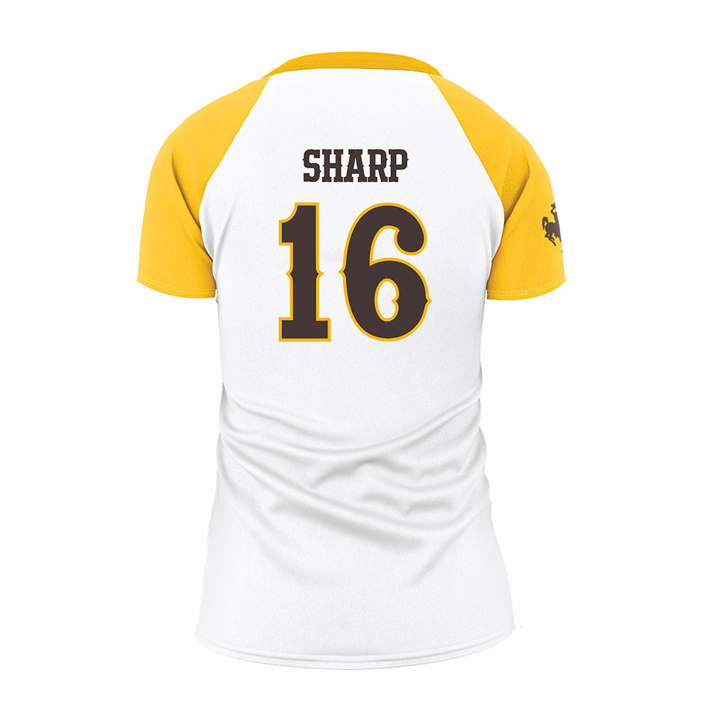 Wyoming - NCAA Women's Volleyball : Reagan Sharp - White Volleyball Jersey-1