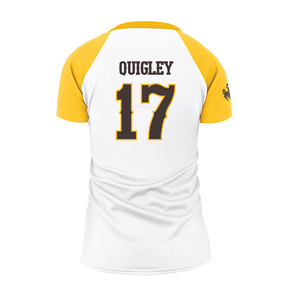 Wyoming - NCAA Women's Volleyball : Sara Quigley - White Volleyball Jersey-1