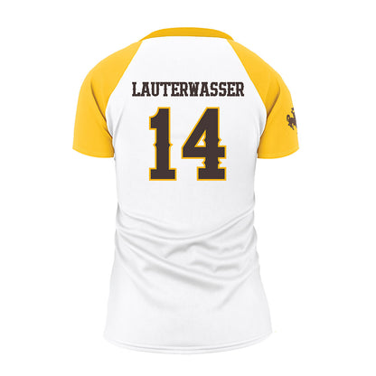 Wyoming - NCAA Women's Volleyball : Paige Lauterwasser - White Volleyball Jersey-1