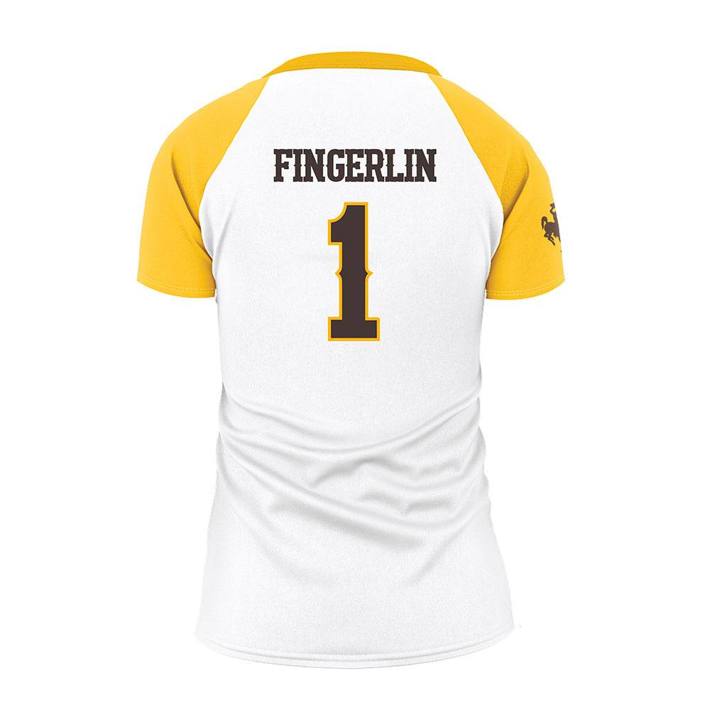 Wyoming - NCAA Women's Volleyball : Rya Fingerlin - White Volleyball Jersey