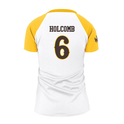 Wyoming - NCAA Women's Volleyball : Sarah Holcomb - White Volleyball Jersey-1