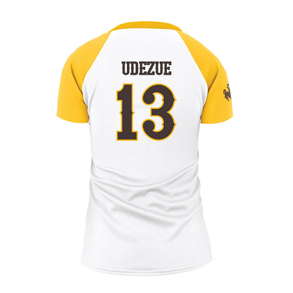 Wyoming - NCAA Women's Volleyball : Evelyn Udezue - White Volleyball Jersey-1