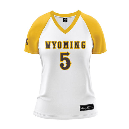 Wyoming - NCAA Women's Volleyball : Maddy Stucky - White Volleyball Jersey