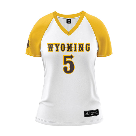 Wyoming - NCAA Women's Volleyball : Maddy Stucky - White Volleyball Jersey