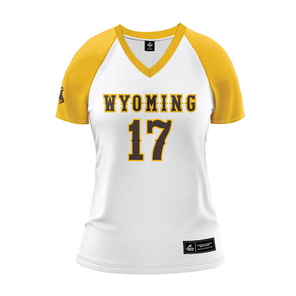 Wyoming - NCAA Women's Volleyball : Sara Quigley - White Volleyball Jersey-0