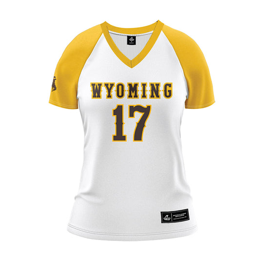 Wyoming - NCAA Women's Volleyball : Sara Quigley - White Volleyball Jersey-0