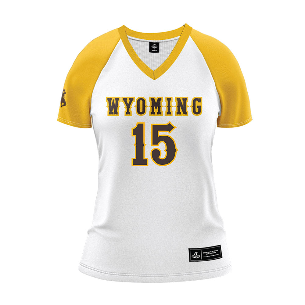 Wyoming - NCAA Women's Volleyball : Addyson Cook - White Volleyball Jersey-0