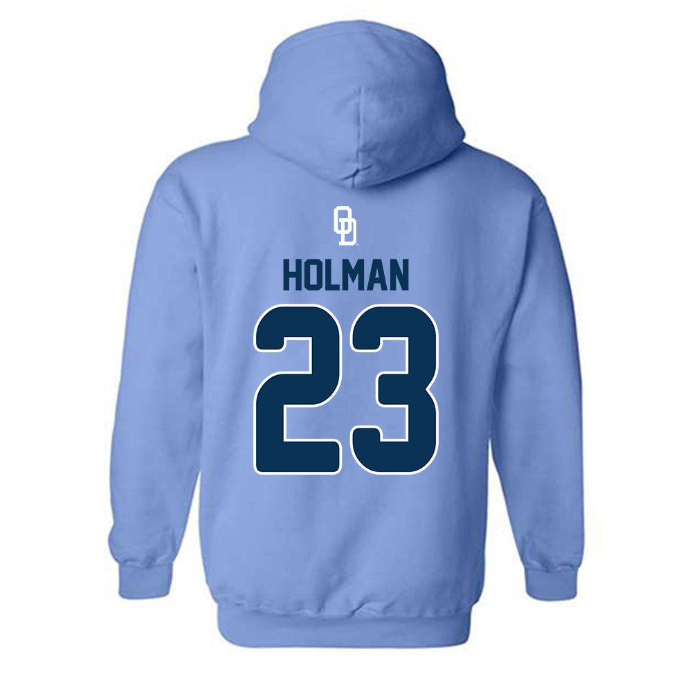 Old Dominion - NCAA Baseball : Evan Holman - Replica Shersey Hooded Sweatshirt-1