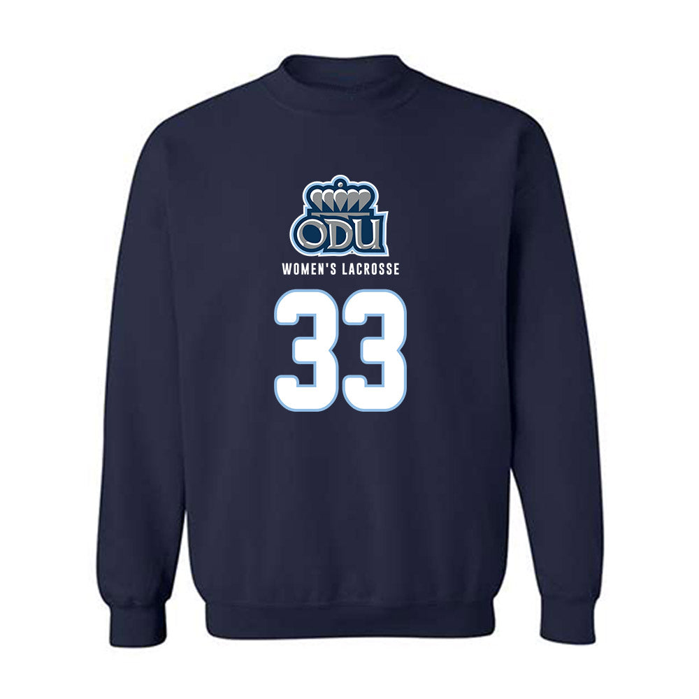 Old Dominion - NCAA Women's Lacrosse : Natalie Calandra-Ryan - Replica Shersey Crewneck Sweatshirt-0