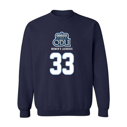 Old Dominion - NCAA Women's Lacrosse : Natalie Calandra-Ryan - Replica Shersey Crewneck Sweatshirt-0