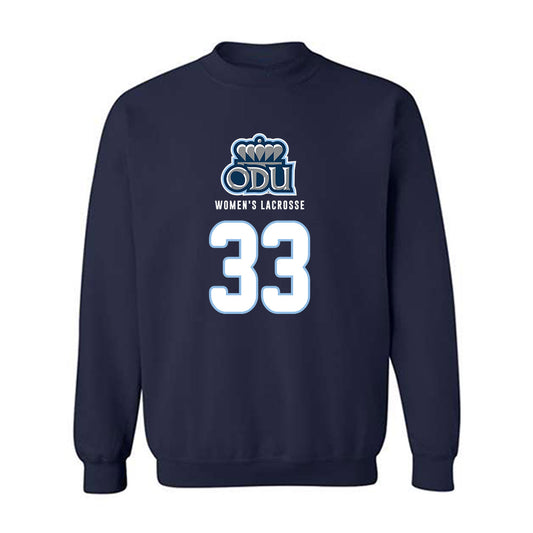 Old Dominion - NCAA Women's Lacrosse : Natalie Calandra-Ryan - Replica Shersey Crewneck Sweatshirt-0