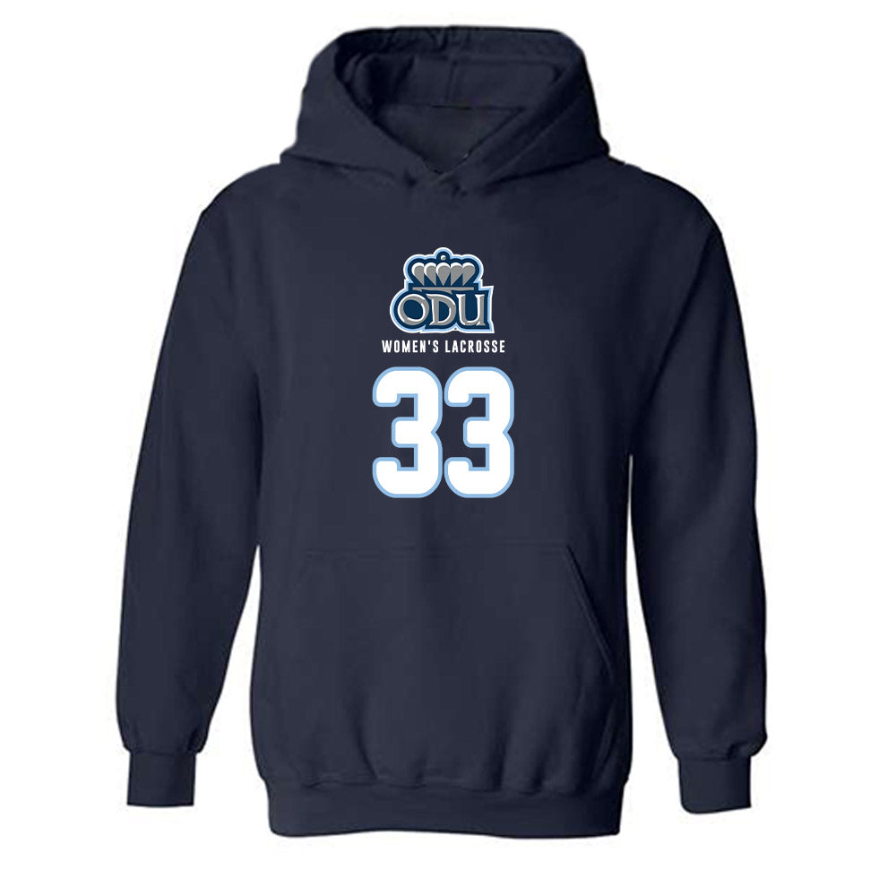 Old Dominion - NCAA Women's Lacrosse : Natalie Calandra-Ryan - Replica Shersey Hooded Sweatshirt-0