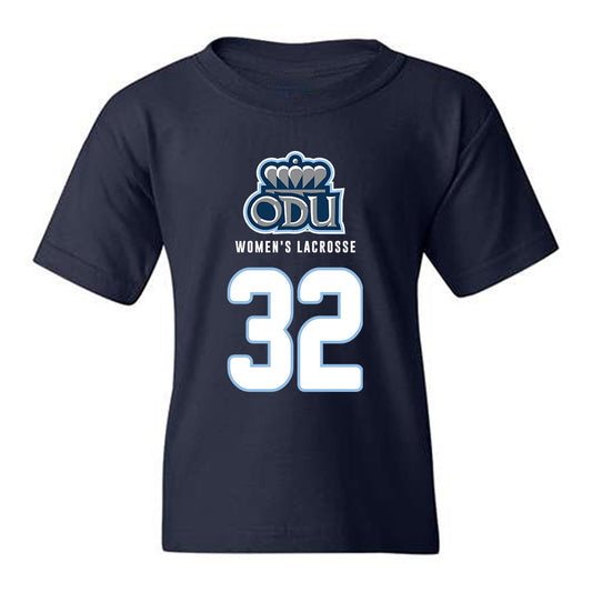 Old Dominion - NCAA Women's Lacrosse : Kiki Fauria - Replica Shersey Youth T-Shirt-0