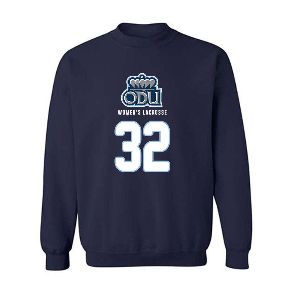 Old Dominion - NCAA Women's Lacrosse : Kiki Fauria - Replica Shersey Crewneck Sweatshirt-0