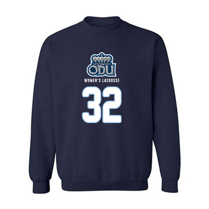 Old Dominion - NCAA Women's Lacrosse : Kiki Fauria - Replica Shersey Crewneck Sweatshirt-0