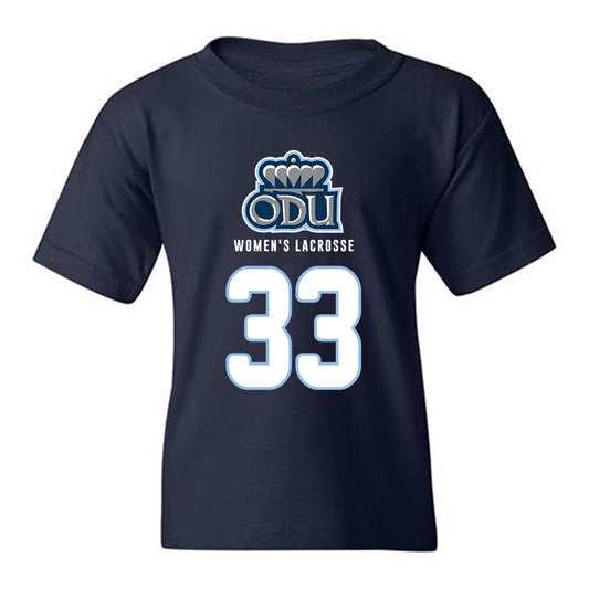 Old Dominion - NCAA Women's Lacrosse : Natalie Calandra-Ryan - Replica Shersey Youth T-Shirt-0