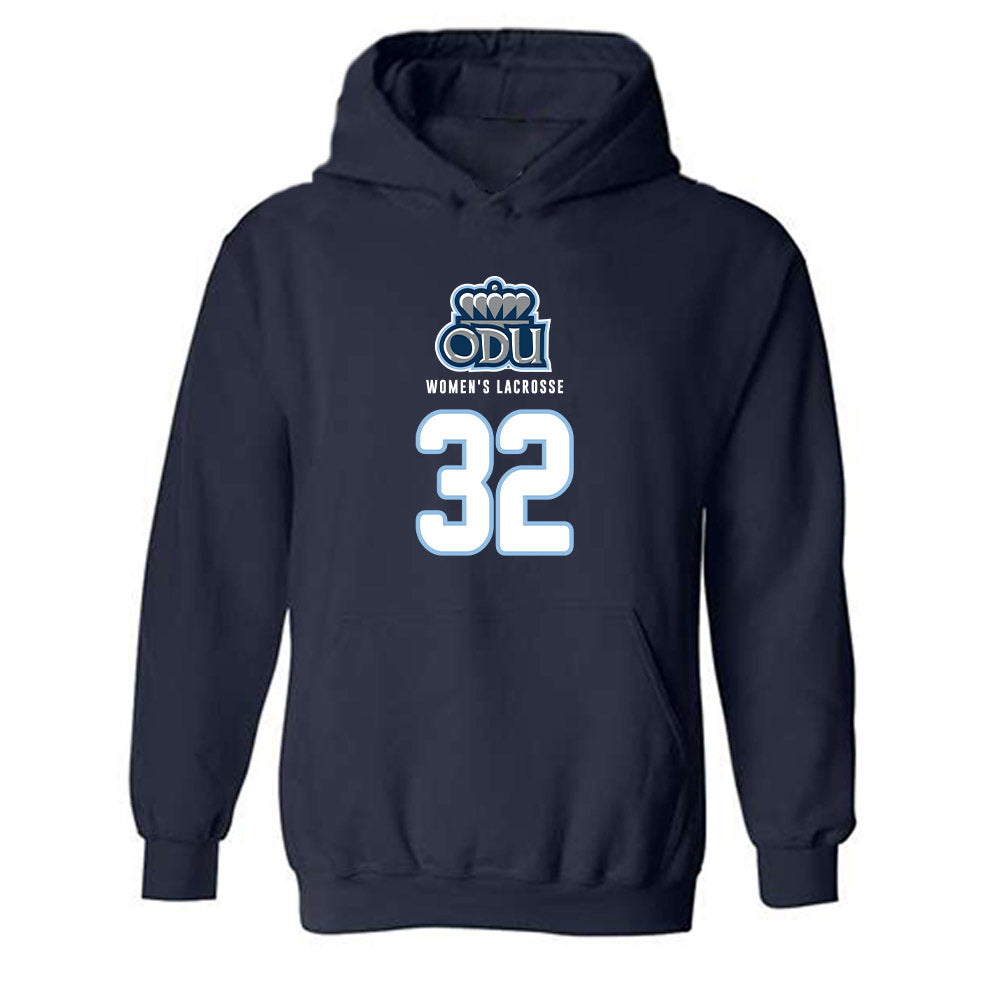 Old Dominion - NCAA Women's Lacrosse : Kiki Fauria - Replica Shersey Hooded Sweatshirt-0