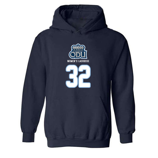 Old Dominion - NCAA Women's Lacrosse : Kiki Fauria - Replica Shersey Hooded Sweatshirt-0