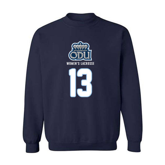 Old Dominion - NCAA Women's Lacrosse : Eleni Yates - Replica Shersey Crewneck Sweatshirt-0
