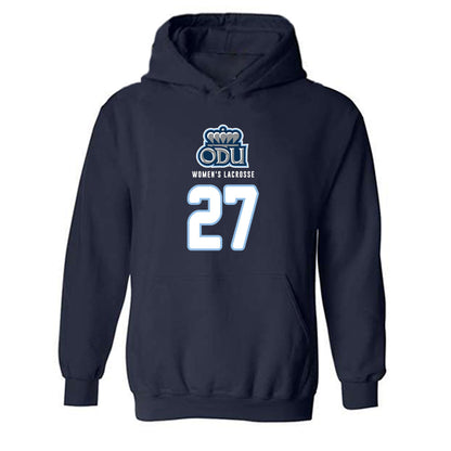 Old Dominion - NCAA Women's Lacrosse : Peyton Marohl - Replica Shersey Hooded Sweatshirt-0